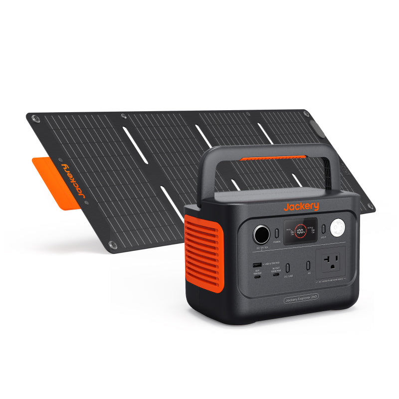Portable Power Station with Solar Panel & Fast Charging | Jackery 240 v2