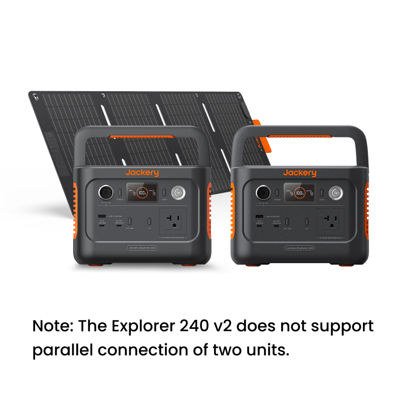 Portable Power Station with Solar Panel & Fast Charging | Jackery 240 v2