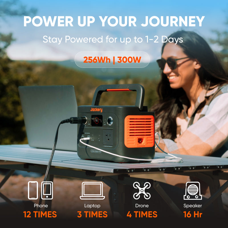 Portable Power Station with Solar Panel & Fast Charging | Jackery 240 v2