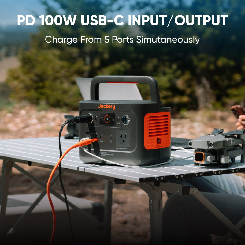 Portable Power Station with Solar Panel & Fast Charging | Jackery 240 v2