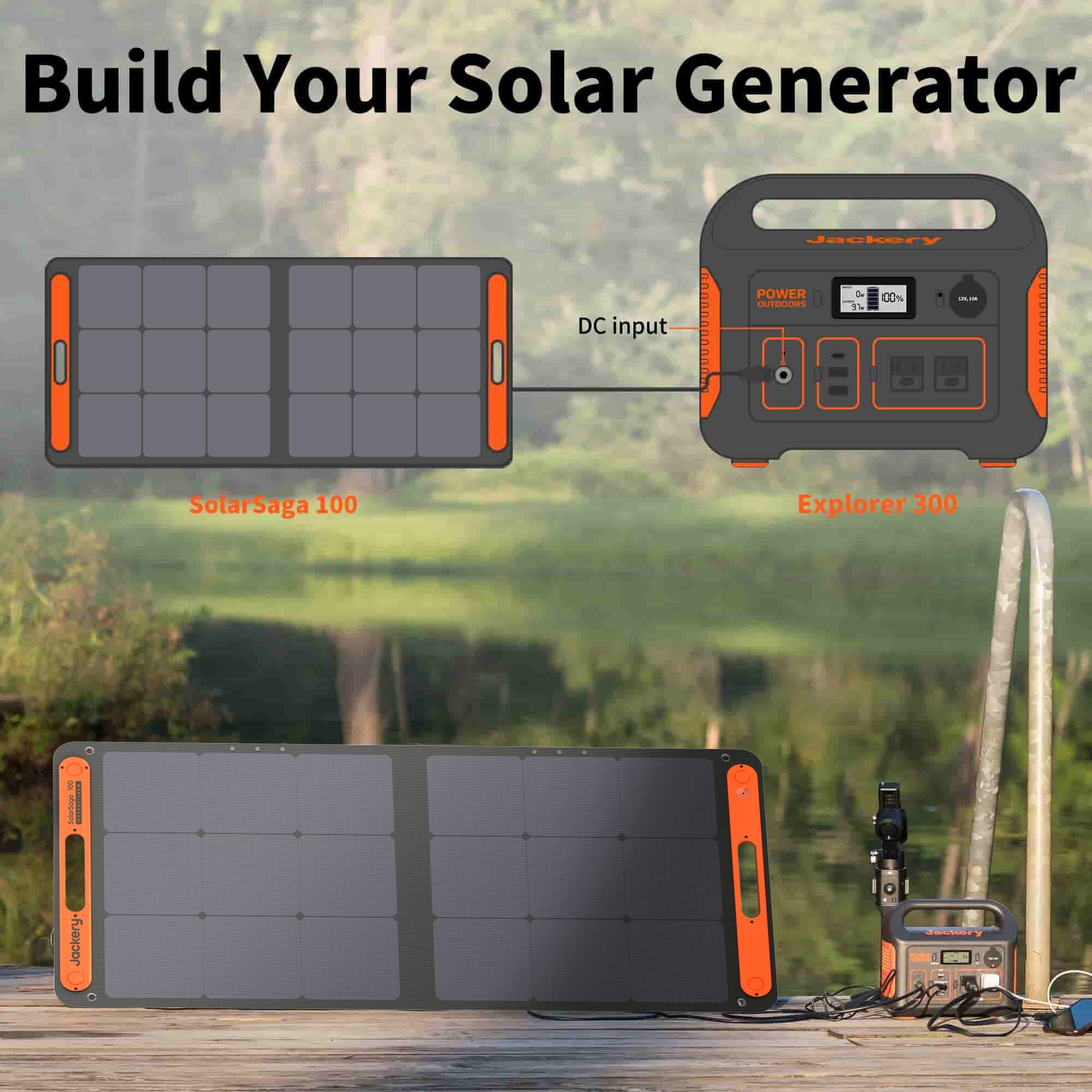 Portable Solar Generator 293Wh for Camping & Outdoors | Jackery 300