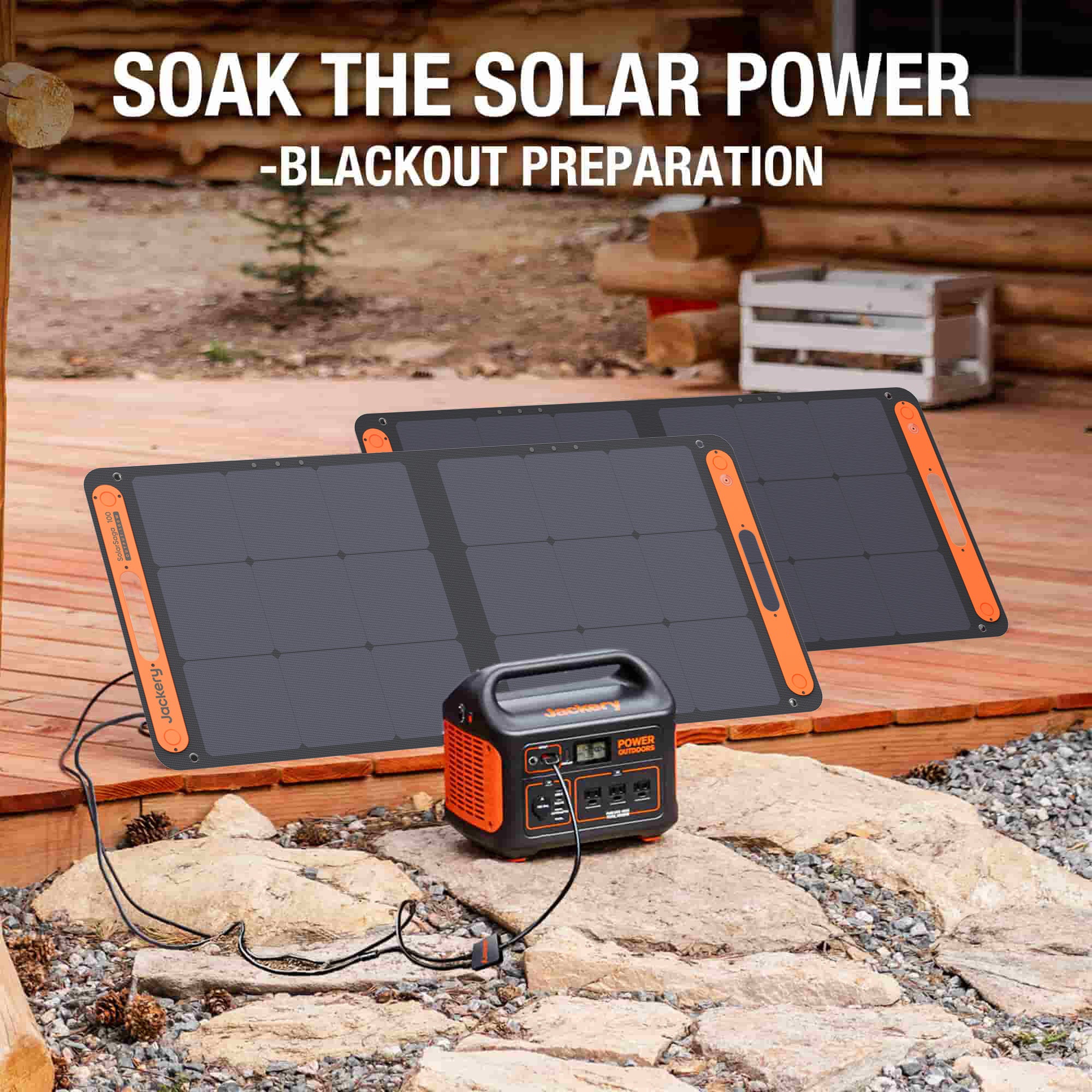 100W Foldable Solar Panel with USB Ports & Waterproof Design | SolarSaga