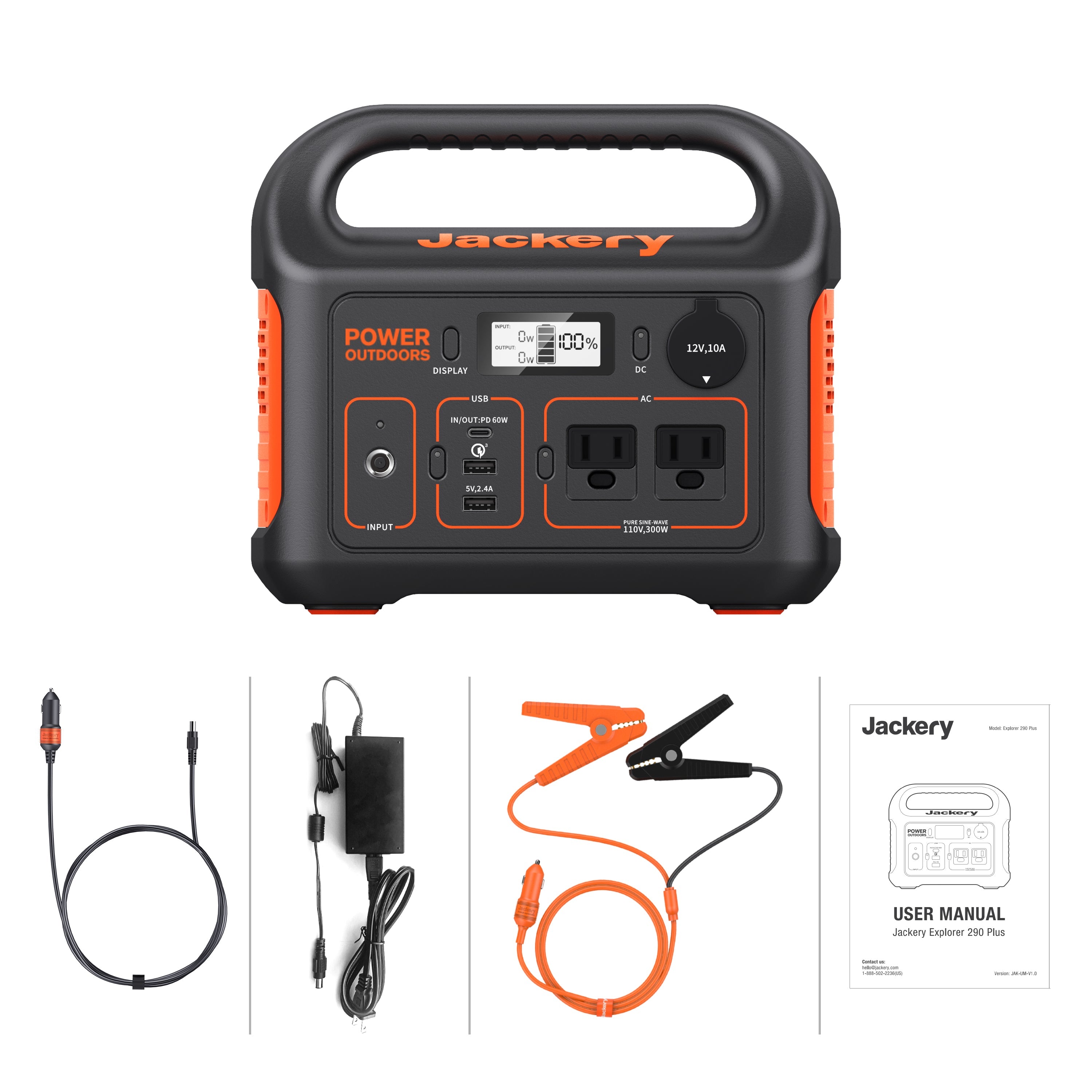 Portable Power Station 290Wh with Solar Charging & 6 Outputs | Explorer 290 Plus (Refurbished)